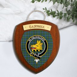 ScotsTee Shop Scottish Campbell of Argyll Ancient Clan Crest Scottish Tartan Wooden Wall Plaque