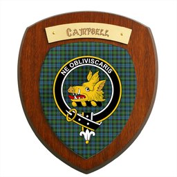ScotsTee Shop Scottish Campbell of Argyll Ancient Clan Crest Scottish Tartan Wooden Wall Plaque