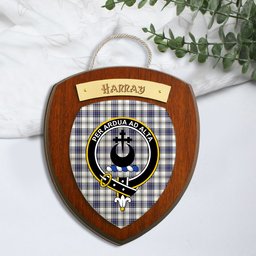 ScotsTee Shop Scottish Hannay Modern Clan Crest Scottish Tartan Wooden Wall Plaque