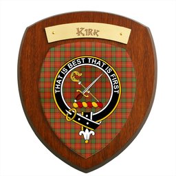 ScotsTee Shop Scottish Kirk Ancient Clan Crest Scottish Tartan Wooden Wall Plaque