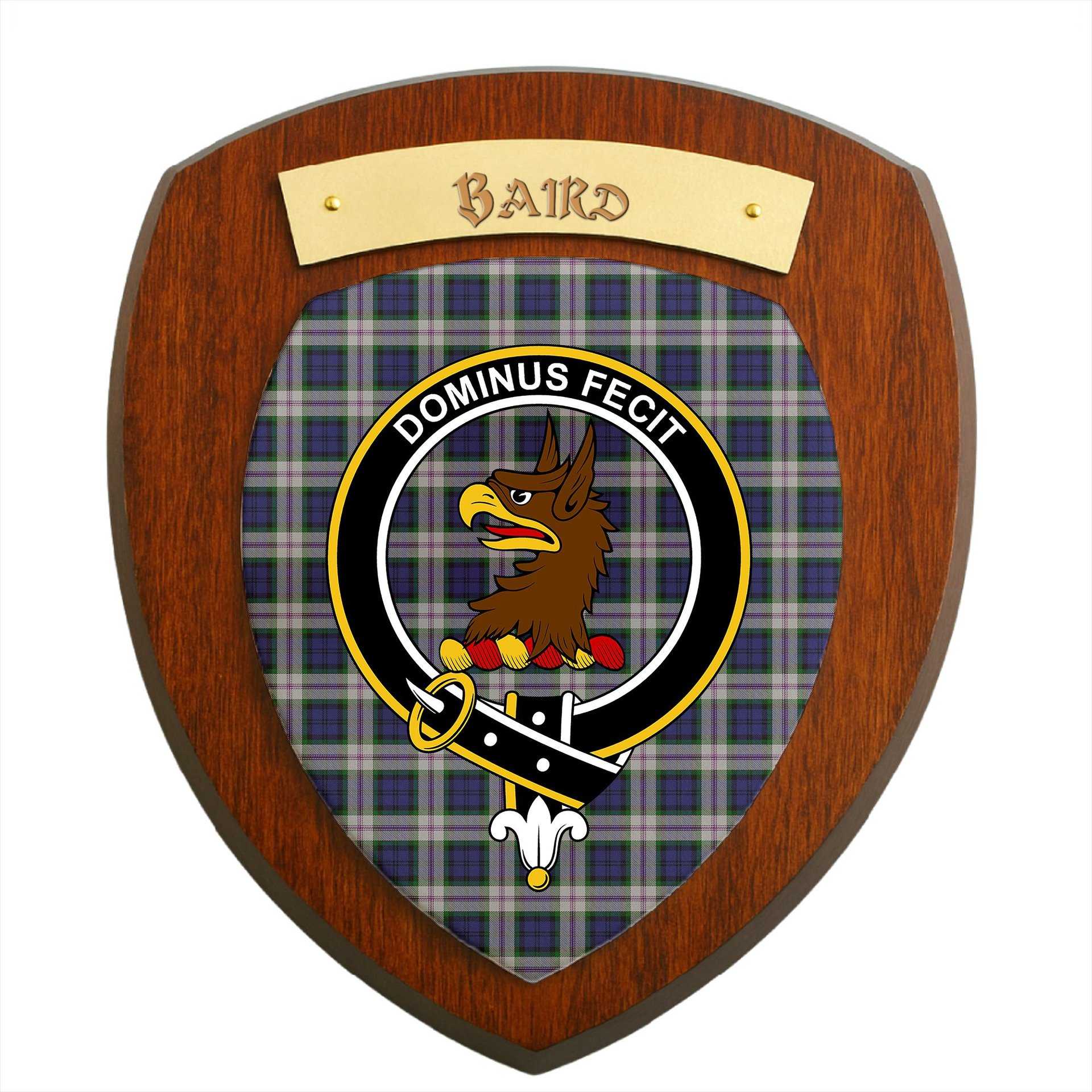 ScotsTee Shop Scottish Baird Dress Clan Crest Scottish Tartan Wooden Wall Plaque
