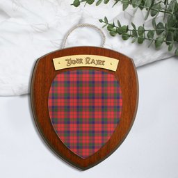 ScotsTee Shop Scottish Robertson Modern Clan Tartan Wooden Wall Plaque Personalize with Your Name