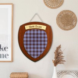 ScotsTee Shop Scottish Rutherford SC Clan Tartan Wooden Wall Plaque Personalize with Your Name