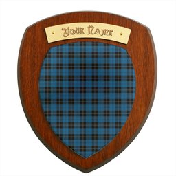 ScotsTee Shop Scottish Ramsay Blue Hunting Clan Tartan Wooden Wall Plaque Personalize with Your Name