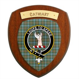 ScotsTee Shop Scottish Cathcart SC Clan Crest Scottish Tartan Wooden Wall Plaque