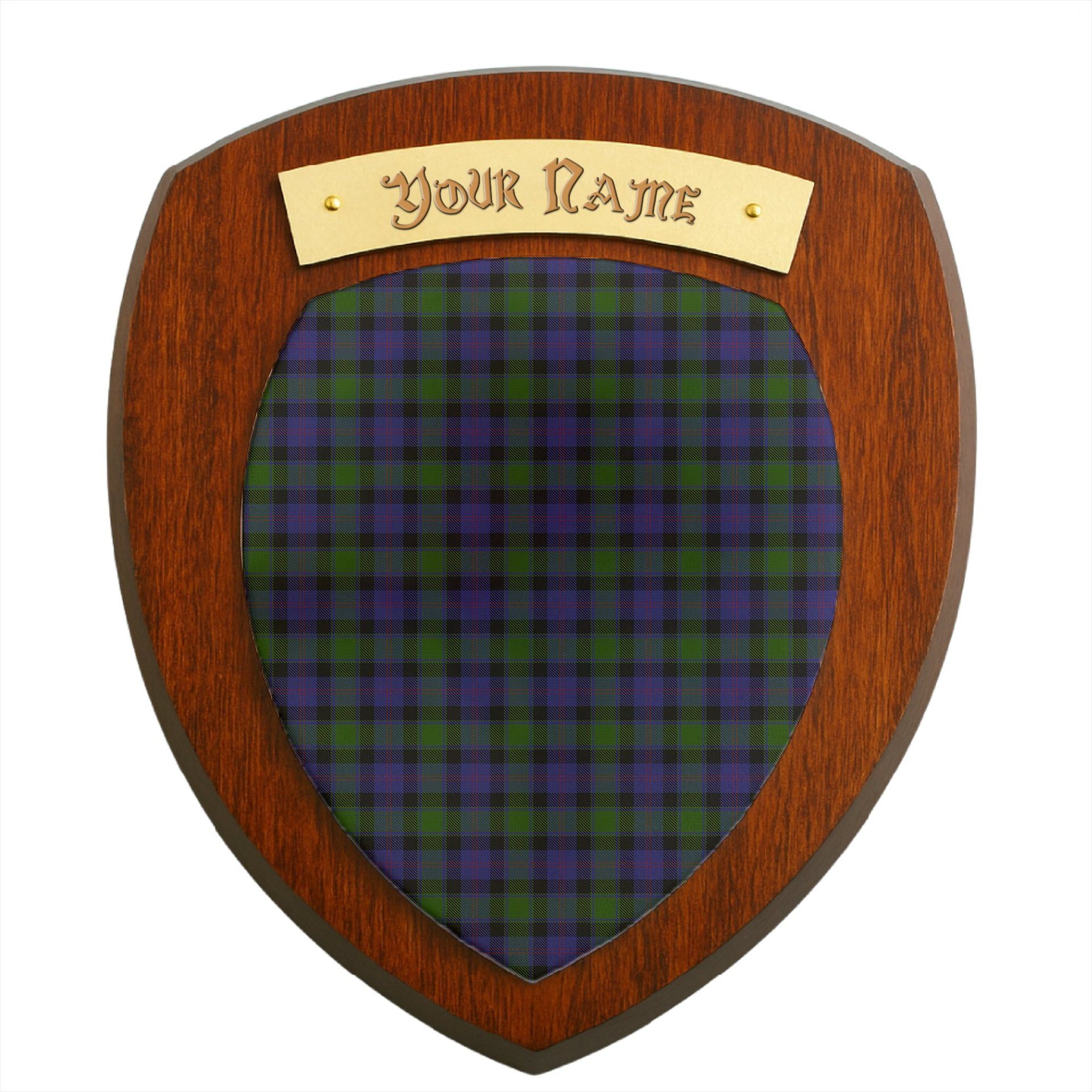 ScotsTee Shop Scottish MacTaggart Clan Tartan Wooden Wall Plaque Personalize with Your Name