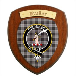 ScotsTee Shop Scottish MacRae Dress 2 Clan Crest Scottish Tartan Wooden Wall Plaque