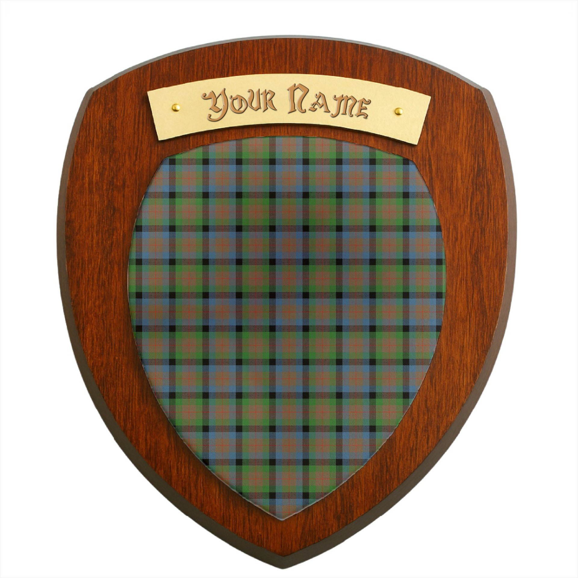 ScotsTee Shop Scottish Tennant Ancient Clan Tartan Wooden Wall Plaque Personalize with Your Name