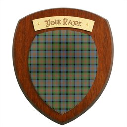 ScotsTee Shop Scottish Tennant Ancient Clan Tartan Wooden Wall Plaque Personalize with Your Name