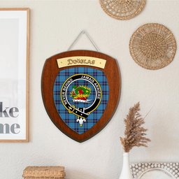 ScotsTee Shop Scottish Douglas Variation Clan Crest Scottish Tartan Wooden Wall Plaque