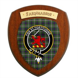 ScotsTee Shop Scottish Farquharson Dress Clan Crest Scottish Tartan Wooden Wall Plaque