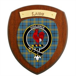 ScotsTee Shop Scottish Laing Clan Crest Scottish Tartan Wooden Wall Plaque
