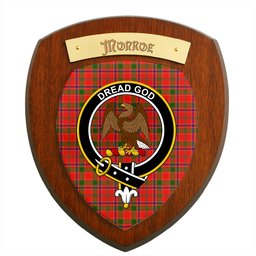 ScotsTee Shop Scottish Monroe Modern Clan Crest Scottish Tartan Wooden Wall Plaque