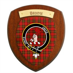 ScotsTee Shop Scottish Brodie Modern Clan Crest Scottish Tartan Wooden Wall Plaque