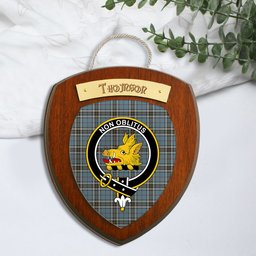 ScotsTee Shop Scottish Thomson Clan Crest Scottish Tartan Wooden Wall Plaque