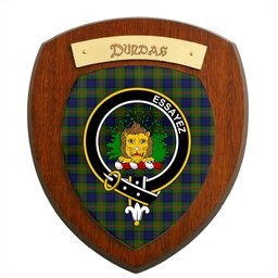 ScotsTee Shop Scottish Dundas Modern 02 Clan Crest Scottish Tartan Wooden Wall Plaque