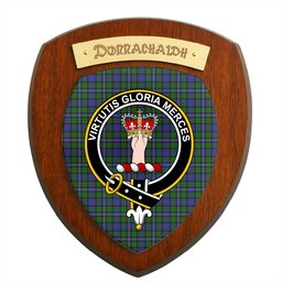 ScotsTee Shop Scottish Donnachaidh Clan Crest Scottish Tartan Wooden Wall Plaque