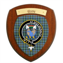 ScotsTee Shop Scottish Hope Ancient Clan Crest Scottish Tartan Wooden Wall Plaque