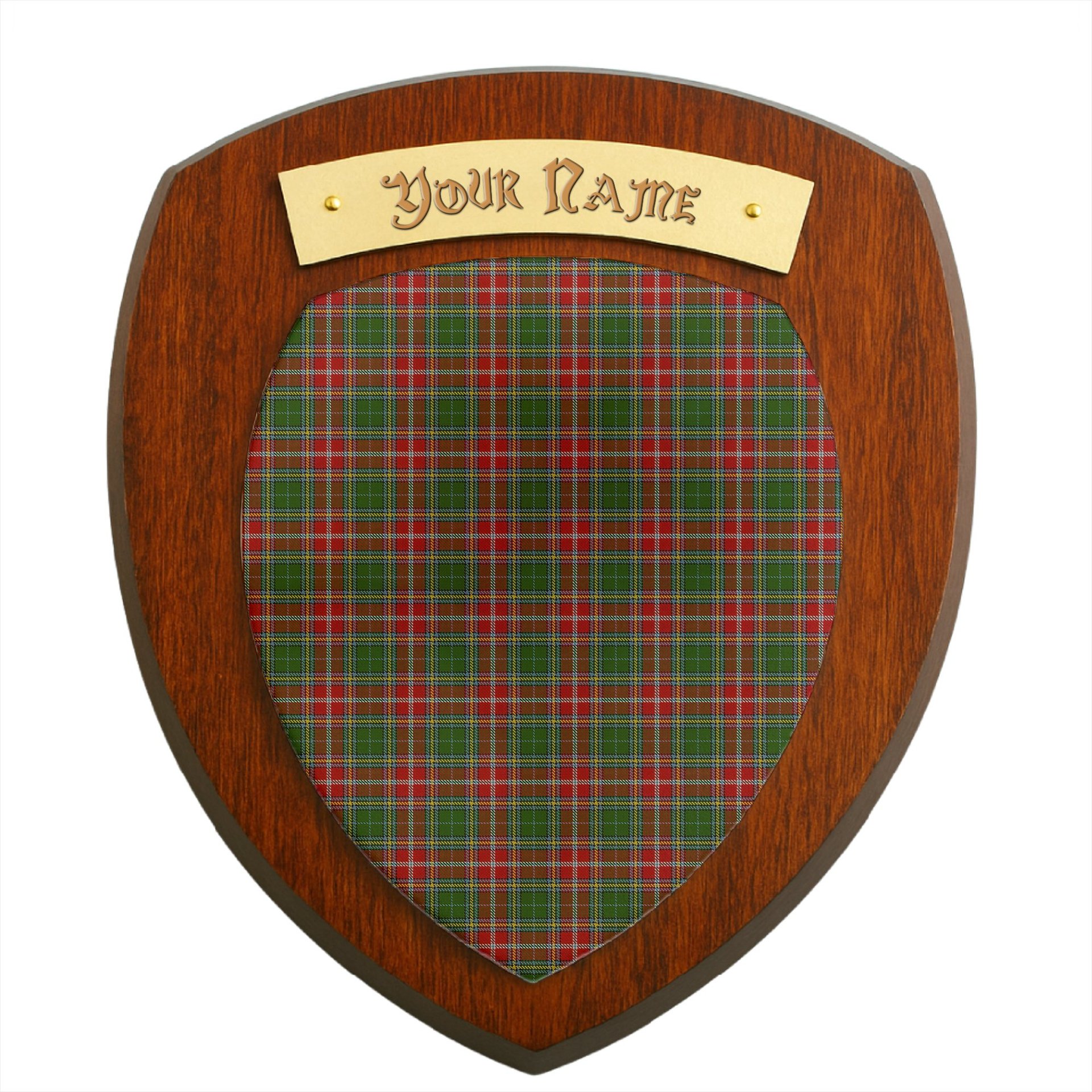 ScotsTee Shop Scottish MacWhirter Clan Tartan Wooden Wall Plaque Personalize with Your Name