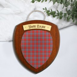 ScotsTee Shop Scottish McFarland Modern Clan Tartan Wooden Wall Plaque Personalize with Your Name