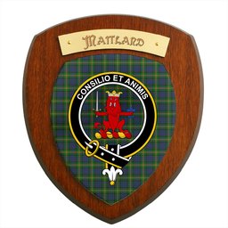 ScotsTee Shop Scottish Maitland Chief Clan Crest Scottish Tartan Wooden Wall Plaque
