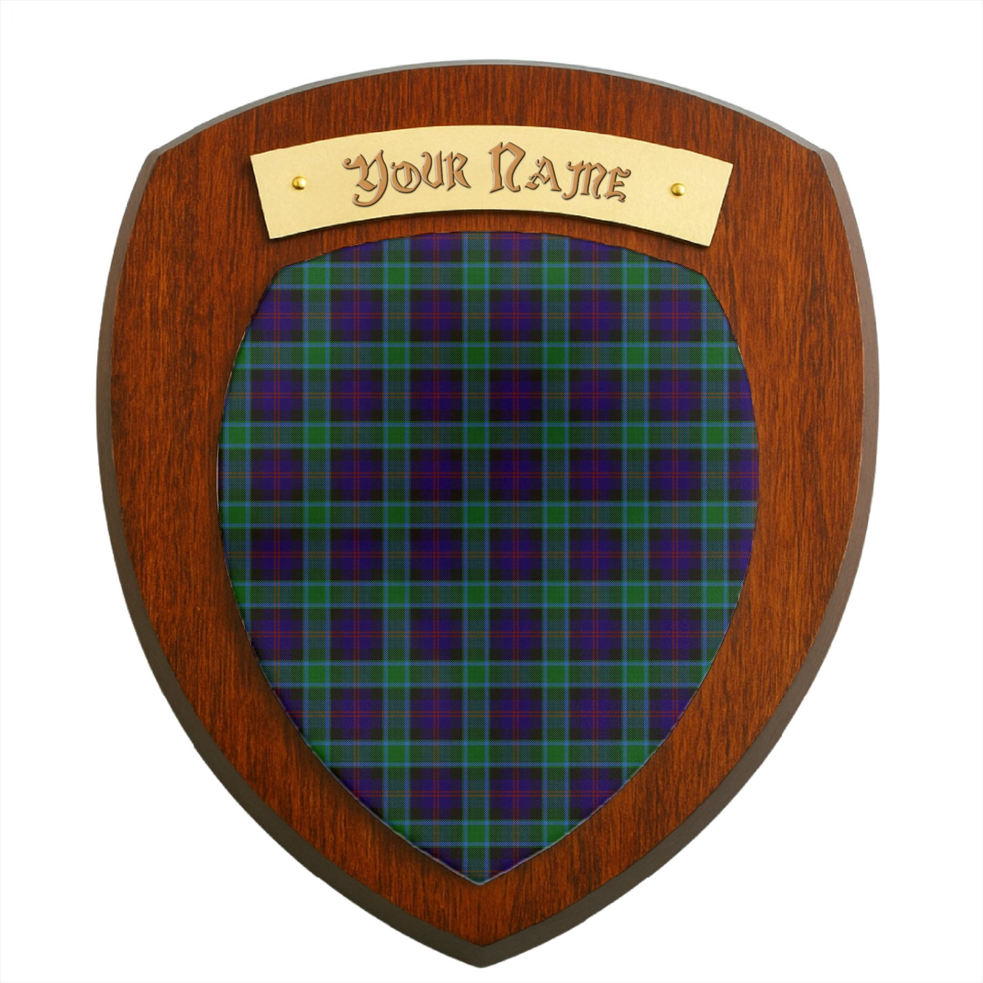 ScotsTee Shop Scottish MacTaggart Johnstons Clan Tartan Wooden Wall Plaque Personalize with Your Name