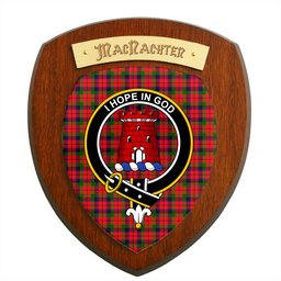 ScotsTee Shop Scottish MacNachten Modern Clan Crest Scottish Tartan Wooden Wall Plaque