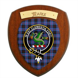 ScotsTee Shop Scottish Maule Modem Clan Crest Scottish Tartan Wooden Wall Plaque