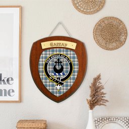 ScotsTee Shop Scottish Hannay Ancient Clan Crest Scottish Tartan Wooden Wall Plaque