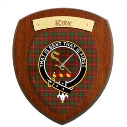 ScotsTee Shop Scottish Kirk Clan Crest Scottish Tartan Wooden Wall Plaque