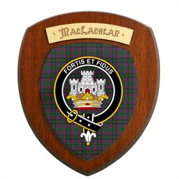 ScotsTee Shop Scottish MacLachlan Hunting Clan Crest Scottish Tartan Wooden Wall Plaque