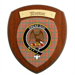 ScotsTee Shop Scottish Monroe Ancient Clan Crest Scottish Tartan Wooden Wall Plaque