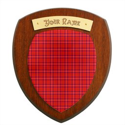 ScotsTee Shop Scottish Rose Modern Clan Tartan Wooden Wall Plaque Personalize with Your Name