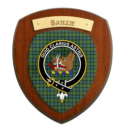 ScotsTee Shop Scottish Baillie Ancient Clan Crest Scottish Tartan Wooden Wall Plaque