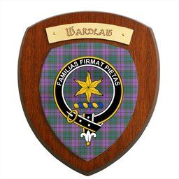 ScotsTee Shop Scottish Wardlaw Ancient Clan Crest Scottish Tartan Wooden Wall Plaque