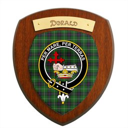 ScotsTee Shop Scottish Donald of The Isles Clan Crest Scottish Tartan Wooden Wall Plaque