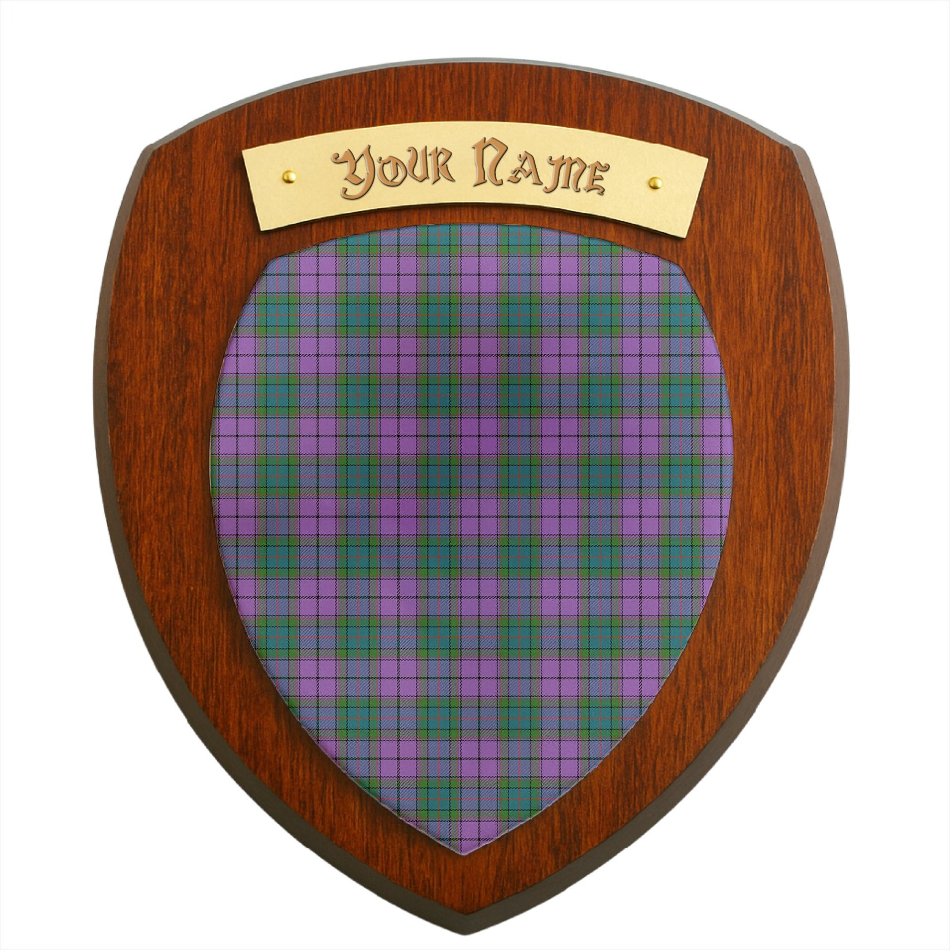 ScotsTee Shop Scottish Wardlaw Ancient Clan Tartan Wooden Wall Plaque Personalize with Your Name