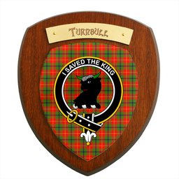ScotsTee Shop Scottish Turnbull SC Clan Crest Scottish Tartan Wooden Wall Plaque