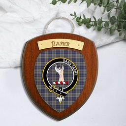 ScotsTee Shop Scottish Napier Clan Crest Scottish Tartan Wooden Wall Plaque