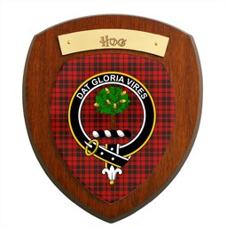 ScotsTee Shop Scottish Hog Clan Crest Scottish Tartan Wooden Wall Plaque