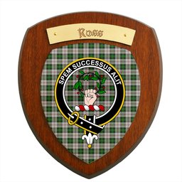 ScotsTee Shop Scottish Ross Arisaid Clan Crest Scottish Tartan Wooden Wall Plaque