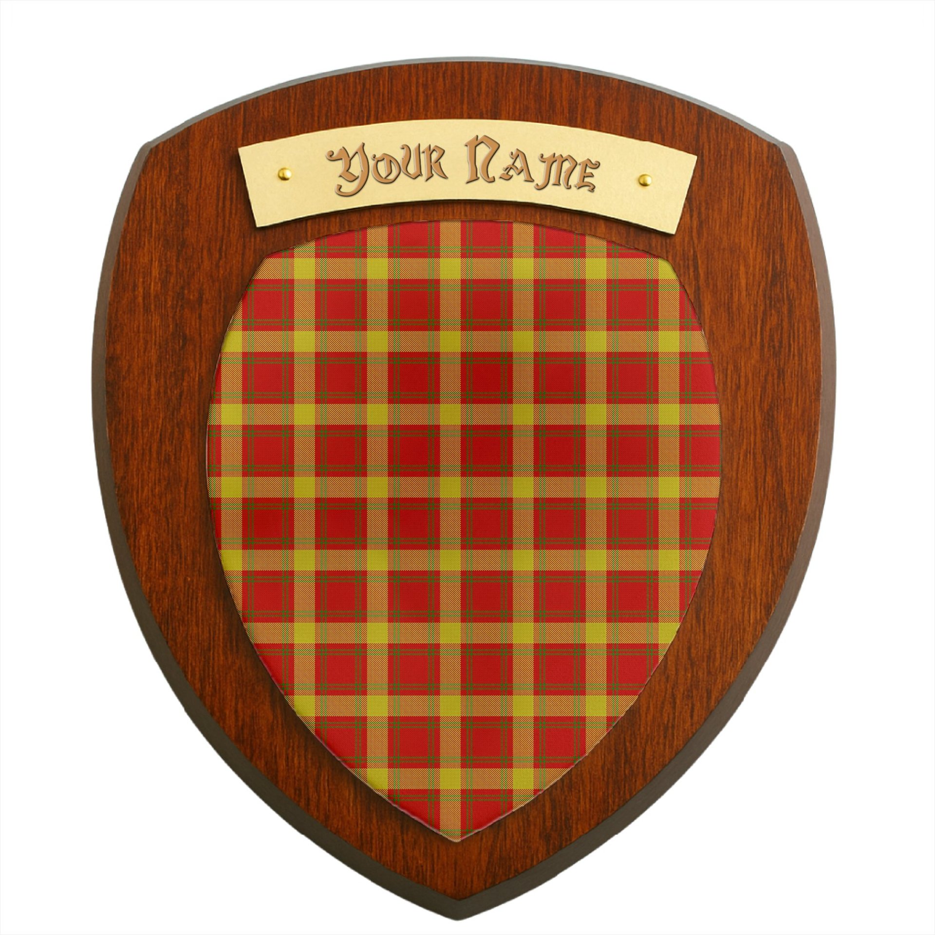 ScotsTee Shop Scottish Maguire Black Clan Tartan Wooden Wall Plaque Personalize with Your Name