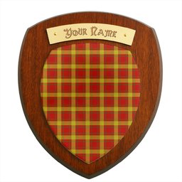 ScotsTee Shop Scottish Maguire Black Clan Tartan Wooden Wall Plaque Personalize with Your Name