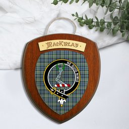 ScotsTee Shop Scottish MacKinlay Ancient Clan Crest Scottish Tartan Wooden Wall Plaque