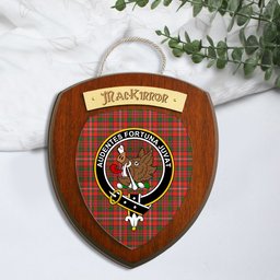 ScotsTee Shop Scottish MacKinnon Modern Clan Crest Scottish Tartan Wooden Wall Plaque