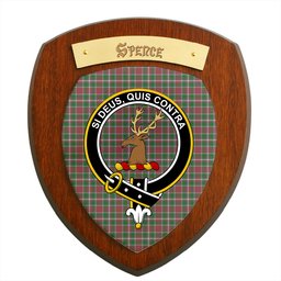 ScotsTee Shop Scottish Spence Ancient Clan Crest Scottish Tartan Wooden Wall Plaque