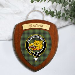 ScotsTee Shop Scottish MacIvor Hunting Clan Crest Scottish Tartan Wooden Wall Plaque