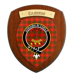 ScotsTee Shop Scottish Cameron Modern Clan Crest Scottish Tartan Wooden Wall Plaque