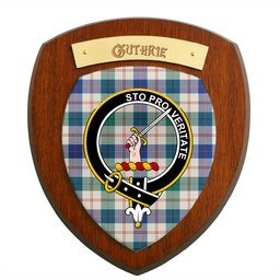 ScotsTee Shop Scottish Guthrie Dress Modern Clan Crest Scottish Tartan Wooden Wall Plaque