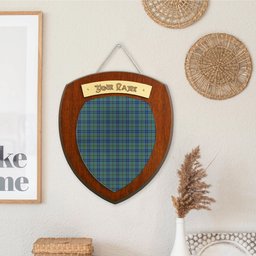 ScotsTee Shop Scottish Marshall Clan Tartan Wooden Wall Plaque Personalize with Your Name